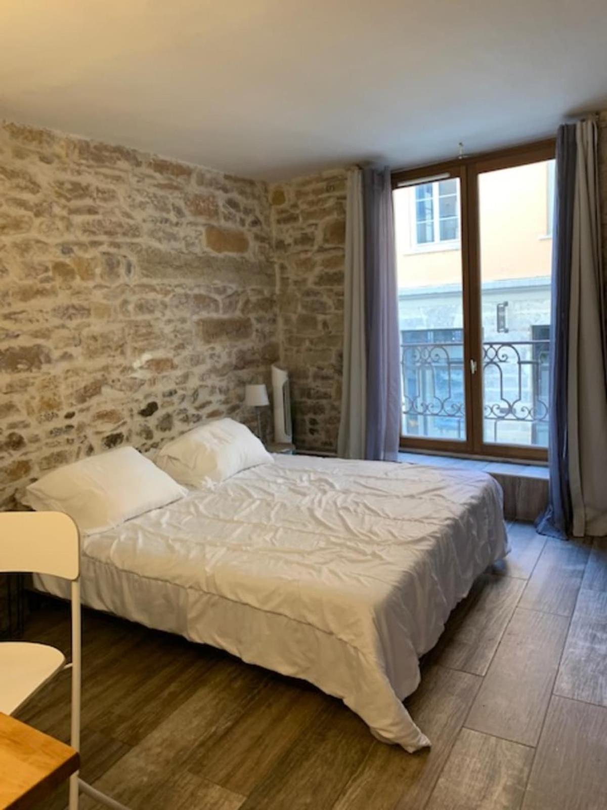 Studio With Exposed Stone Vieux Lyon Лион Экстерьер фото